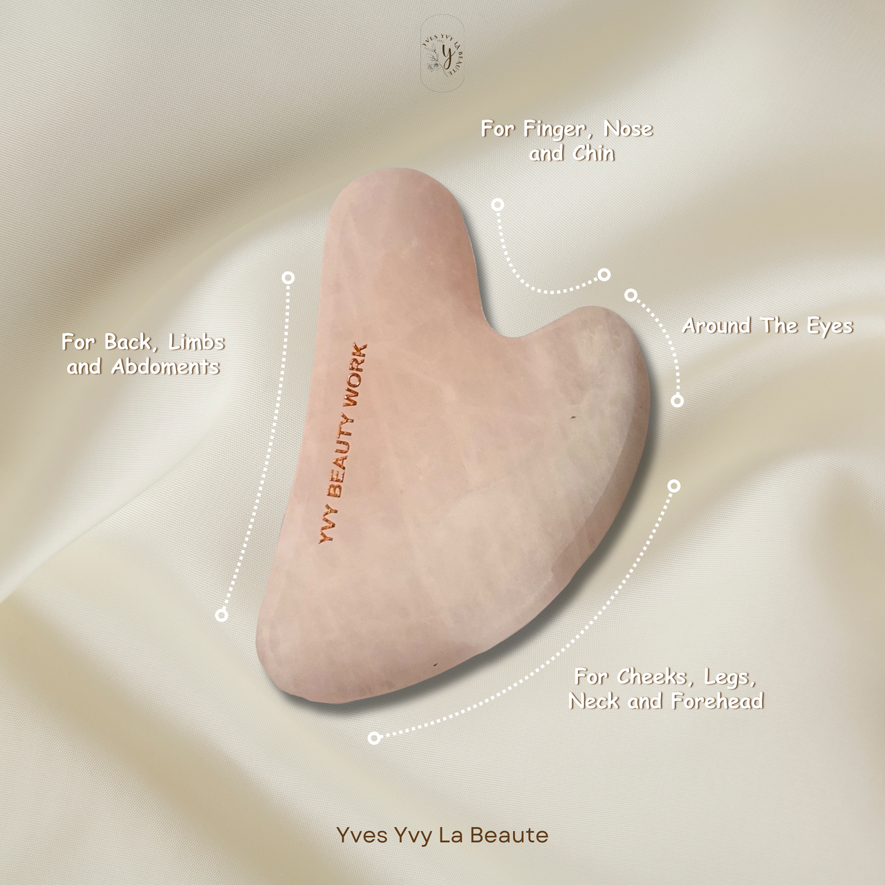 Yves Yvy Rose Quartz - Guasha